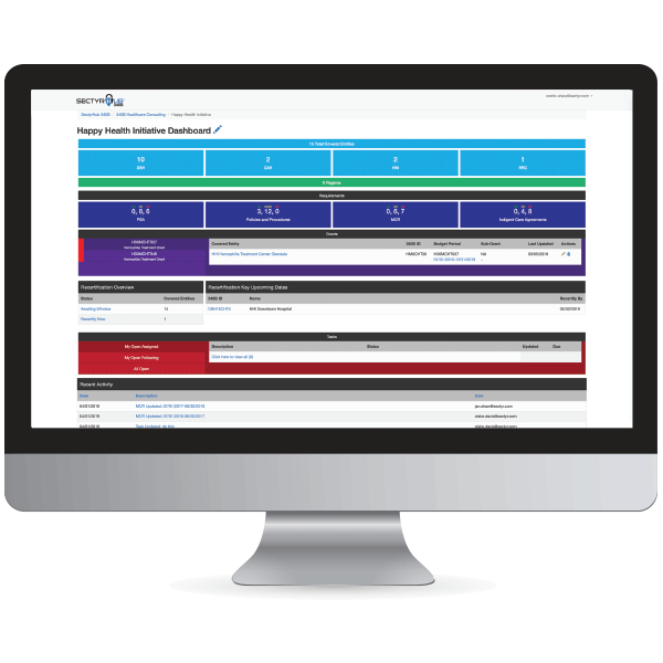 SectyrHub 340B Dashboard